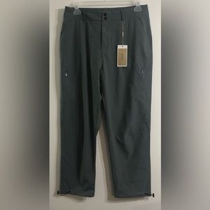 MYIFU women’s high rise Cargo Baggie pant four pockets from fly zipper gray. XL